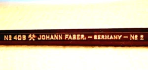 "Nr. 408 X JOHANN FABER - Germany - Nr. 2" TAPERED! LANGE ZWINGE! unbenutzter Bleistift - Bild 1 von 22