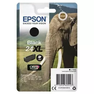 Cartucho de tinta negra original serie elefante Epson 24XL C13T24314012 - Imagen 1 de 1