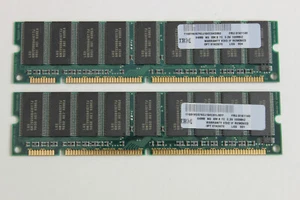 IBM 01K1140 01K2670 64MB 3.3V 100MHZ ECC DIMM MEMORY MODULE QTY 2 - Picture 1 of 4