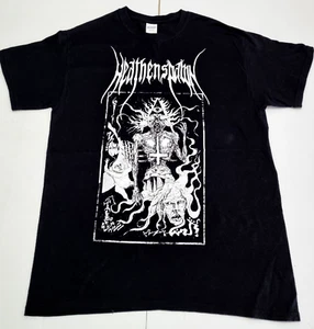 Heathenspawn Band Tee Black Metal Shirt Size M Rare - Imagen 1 de 4