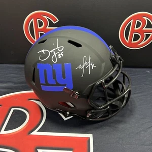 David Tyree & Mario Manningham Signed Giants Eclipse Replica Helmet Steiner CX - Picture 1 of 4