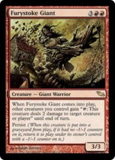 WOTC MtG Shadowmoor Furystoke Giant (R) EX