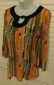 Essentials by Miland💗Wunderschönes mehrfarbiges 3/4 Arm Tunika Oberteil Neu mit Etikett Gr. S - Bild 1 von 10