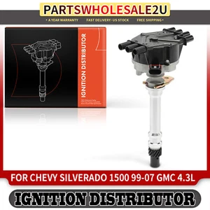 Ignition Distributor w/ Cap & Rotor for Chevrolet Silverado 1500 GMC Isuzu Olds - Picture 1 of 10