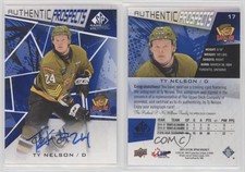 2021-22 Upper Deck SP Game Used CHL Edition Blue Auto Ty Nelson #17 Auto
