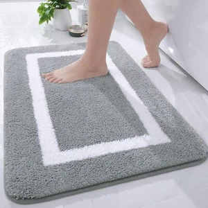 16" x 24" Luxury Bathroom Rug Mat Super Soft Water Absorbent Microfiber Bath Rug - Picture 1 of 7
