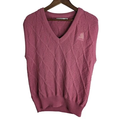 Chaleco Suéter Ashworth Para Hombre Malva Algodón Suave Talla M Hecho en EE. UU. Foto 1 de 4