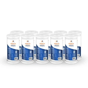 10PK Premium Aquaboon Premium 5mic Carbon Block Water Filter Cartridge 10x4.5" - Picture 1 of 1
