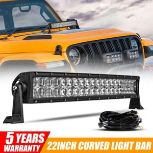 Barra de luz de trabajo LED recta AUXBEAM 22" 5D conducción todoterreno para Jeep JK JL YJ - Imagen 1 de 12