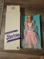 Pretty pink vintage Evening Elegance Barbie 1990 not untied from package w shoes