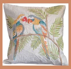 Baumwolle Stickerei Handgefertigt Beige Kissenbezug Kissenbezug von Basteloptionen! - Bild 1 von 6