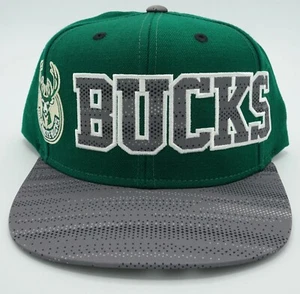 NBA Milwaukee Bucks Adidas Adult Design Under Brim Structured Adjustable Cap Hat - Picture 1 of 4