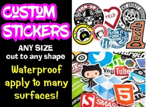 Custom Printed Vinyl Stickers ~ Cut to Shape ~ 1m x 70cm template - Full Colour - Picture 1 of 1
