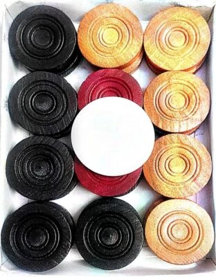 Wooden Carrom Coins with Striker Board Game Accessories Board Game - image 1 of 4