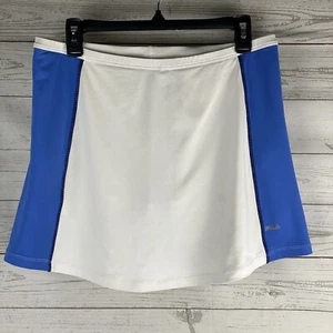 Gonna pantaloncino sportivo Fila grande bianco blu righe laterali elasticizzato allenamento - Foto 1 di 12