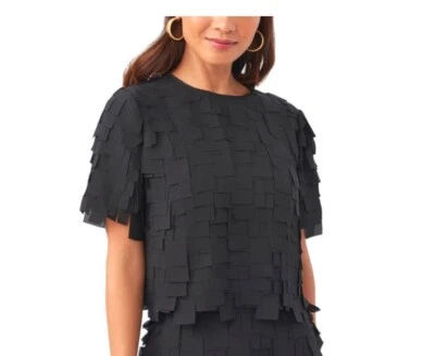 Camisa Top Trina Turk Serilda Negra Clásica de Gasa Nueva con Etiquetas Talla XS Foto 1 de 4