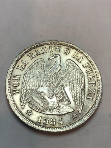 SASA 1884 Chile Condor Peso Uncirculated Cover