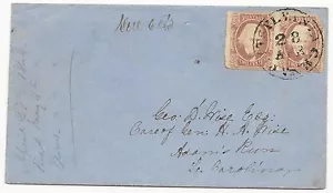 CSA Scott #8 Paar auf Cover Pittsylvania CH, VA 28. April (1864) Wise Corr mit Zertifikat - Bild 1 von 3