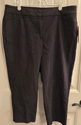 NWT - Investments Size 16P Black/White Dots Crop Pants Rayon/Nylon/Spandex - Image 1 of 4