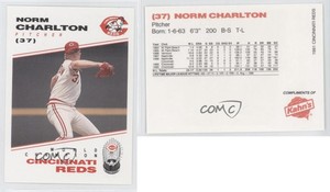 1991 Kahn's Cincinnati Reds Norm Charlton #37
