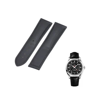 21mm Black Leather Watch Strap For Omega Seamaster Aqua Terra 231.13.43.22.01.00 - Picture 1 of 7