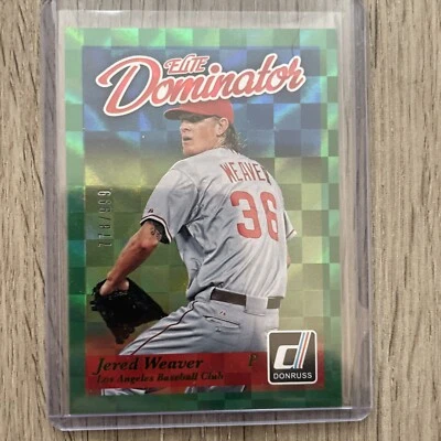 2014 Donruss Elite Dominator Angels 棒球卡 #1 Jered Weaver/999 — 第 1/2 张图片