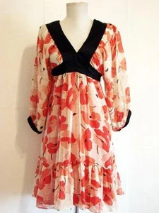 ANTHROPOLOGIE MOULINETTE SOEURS POPPY DRESS W/SLIP 2 WORN ONCE - Picture 1 of 1