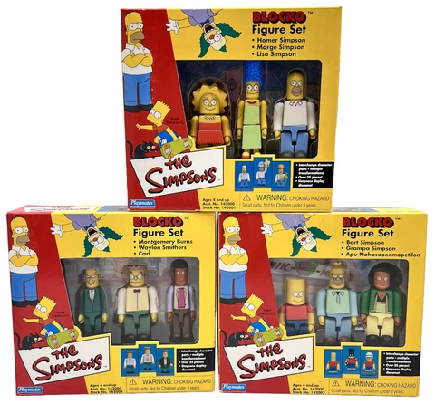 Playmates The Simpsons Action Figure Set Lot Of 3 Collectible Sale New Cover
