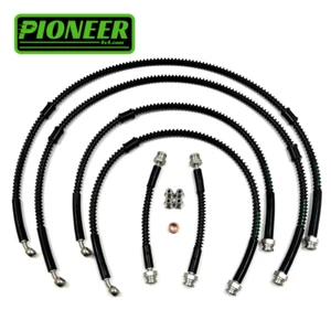 Pioneer 4x4 Braided Brake Lines For Land Rover Range Rover P38 1994-2002 All ... - Picture 1 of 1
