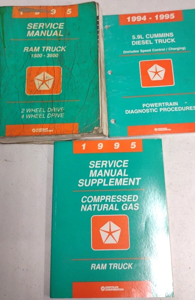1995 Dodge Ram грузовик 1500-2500-3500 заводской магазин сервис ручной набор из 3 SKU2 - Изображение 1 из 1