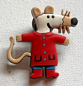 OFFICIAL MAISY MOUSE RED COAT & WELLIES RUBBER 2005 PIN BADGE DIABETES UK - Picture 1 of 4