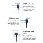 0.3m/1m/2m Power Supply Cable 2 Pin USB 2.0 A 4 Pin Wire Jack Charging Cord
