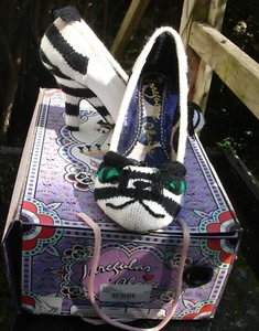 Irregular Choice Audrey Loves Black & White Cat Stiletto Shoes Size 3 / 36 - Picture 1 of 12