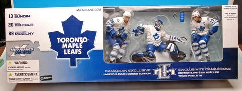 2002 MCFARLANE TORONTO MAPLE LEAFS HOCKEY 3 PACK ACTION FIGURES NEW IN BOX Cover