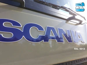 W.B.A. Pegatina adecuada para emblema Scania de las series S y R a partir del año 2017 RAL 5013 - Imagen 1 de 10