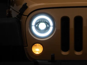 Raxiom J132813 for 07-18 Jeep Wrangler JK Axial Series LED Headlights-Black Hous - Picture 1 of 10