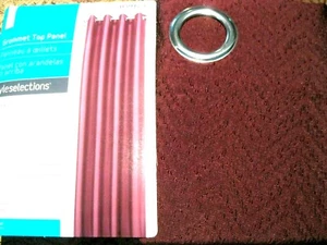 Style Selections Grommet Top Curtain Drape L84  Wine Burgundy LYNSEY 0391734 NIP - Picture 1 of 1