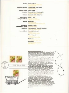US 1988 2281 BEE COIL FDC CEREMONY PROGRAM - Picture 1 of 2