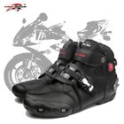Mens Boots Motorcycle Motocross Racing Waterproof Leather Shoes Pro Speed Bike