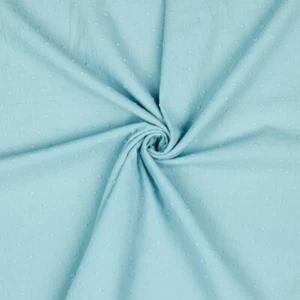 BAUMWOLLE Voile Stoff Meterware Stickerei Punkte Kleider TÜRKIS EUR 9,98/m - Bild 1 von 1