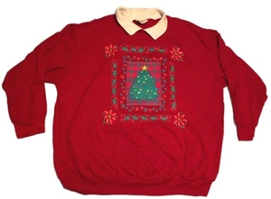 Vintage 90s Young Stuff Christmas Sweatshirt see measurements for size - Picture 1 of 7