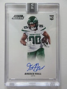 2022 Panini NFL Instant Access Breece Hall Rookie RC Card Auto SSP Prizm 23/25 - Picture 1 of 5