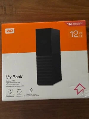 NEW - WD My Book 12TB Desktop External Hard Drive - WDBBGB0120HBK-Newm - Image 1 of 4