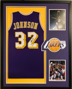 magic johnson signed jersey ebay