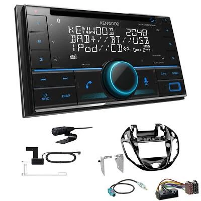 Kenwood DPX-7300DAB Autoradio Bluetooth DAB+ für Ford B-Max ab 2012 piano black - Bild 1 von 4