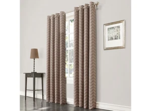 Linen Room Darkening Single Curtain Panel - Picture 1 of 3