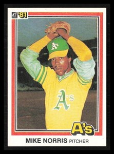 Mike Norris 1981 Donruss #118  Oakland Athletics