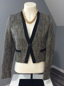 Dana Buchman size XS V-neck one button fully lined blazer with long sleeves - Picture 1 of 7