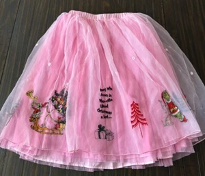 Hanna Andersson Dr. Seuss Grinch Embroidered Tutu Skirt Size L 10-12 Pink Cindy - Picture 1 of 24