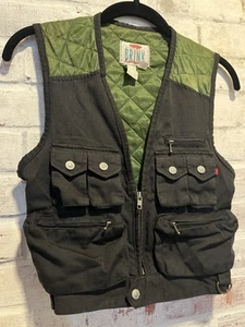 On The Brink Vest 90’s Vintage Fishing Hunting Utility Cargo Youth Size S 8-10 - Picture 1 of 7